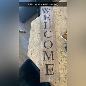 Welcome sign for front door or as wall decor